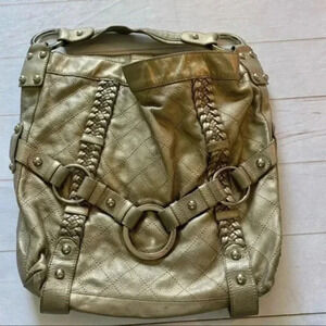 Isabella Fiore Carina Gold Hobo, Shoulder Bag, Stainless Hardware Handba…